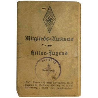 Книжка члена Гитлерюгенд банн 20/1 L. Espenlaub militaria